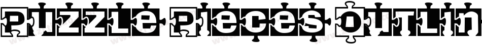 Puzzle Pieces Outline字体转换